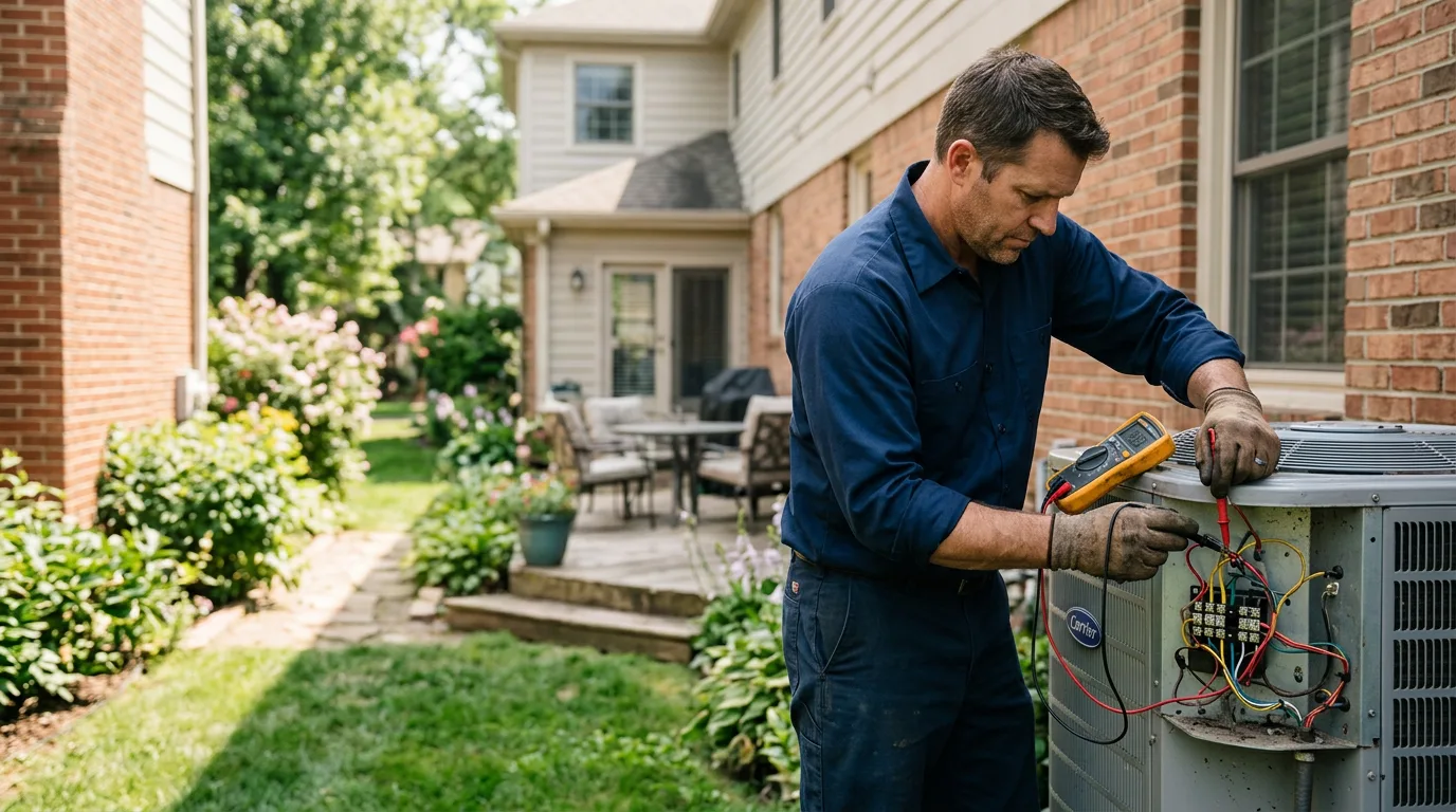 HVAC technician working near Claytonville, IL